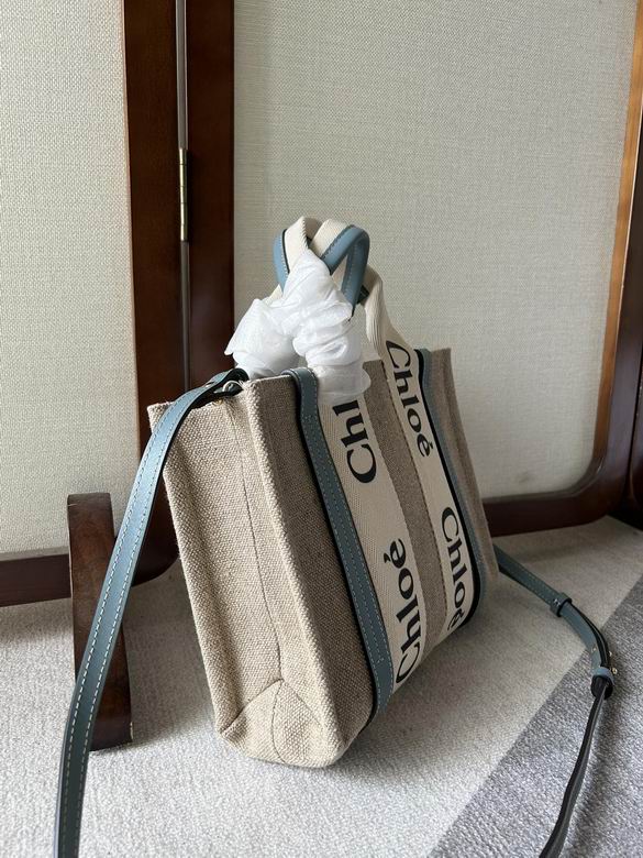 Chloé Borsa a tracolla Woody celeste