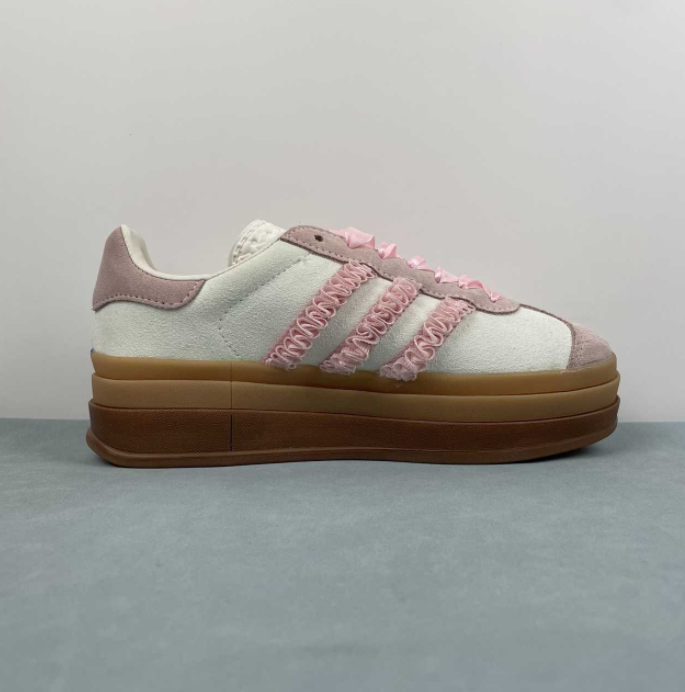 Adidas Originals Gazelle Bold bianco rosa ricamo