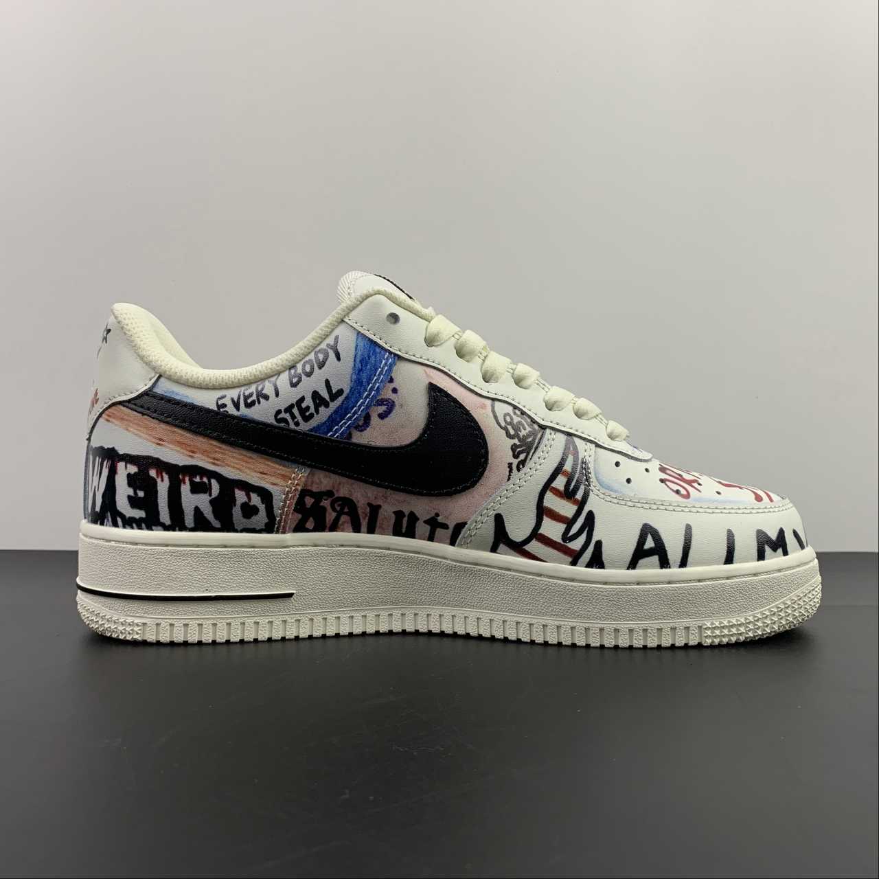 Vlone X Nike Air Force 1 07 Low White Black GT6969-198 (mercato asiatico)