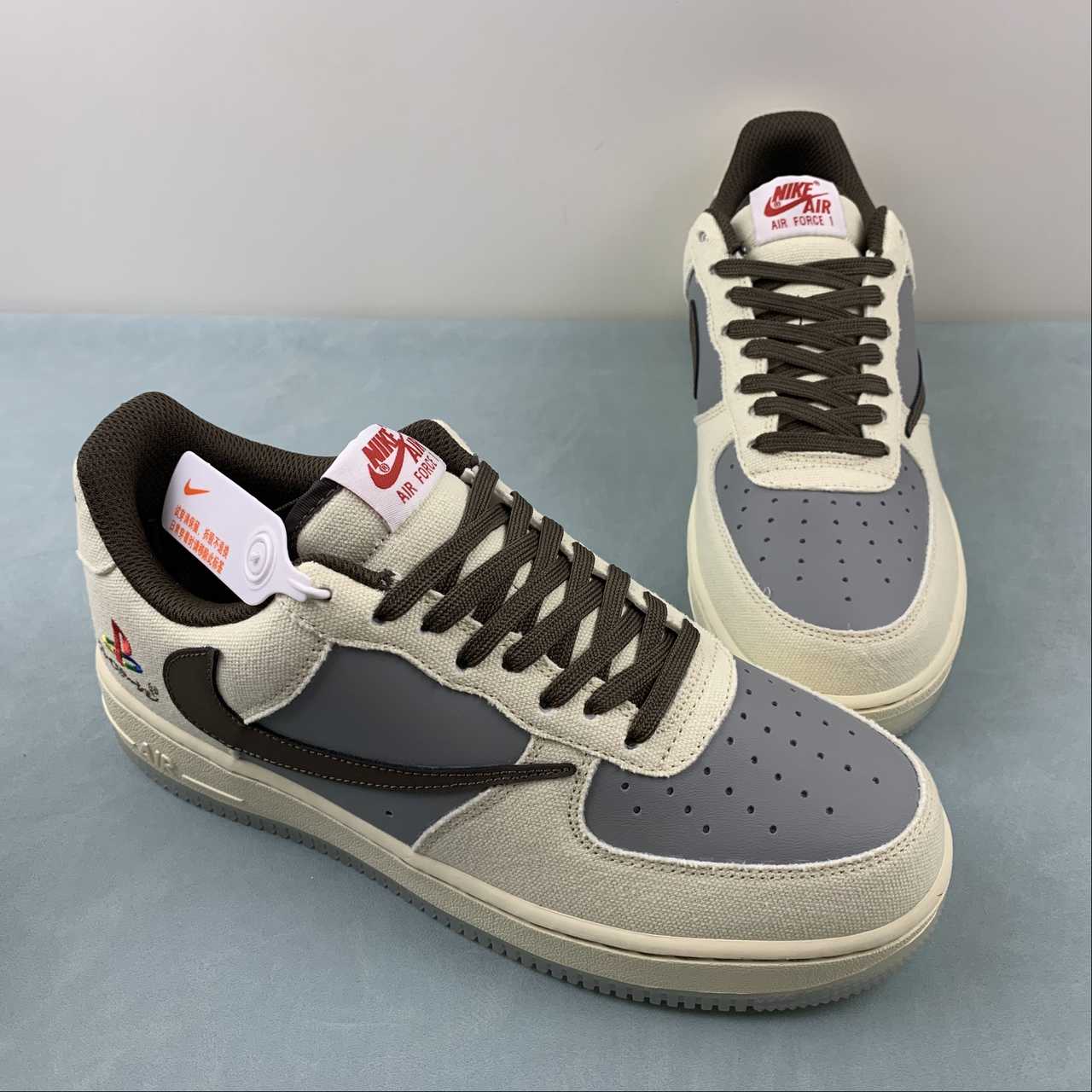 Nike Air Force 1 Low TS Travis Scott x Playstation Brown Grey BQ5826-208