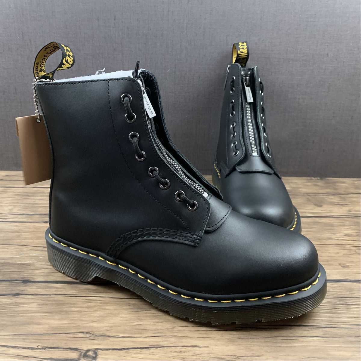 DR. MARTENS Stivaletto 1460 Pascal nero con zip centrale