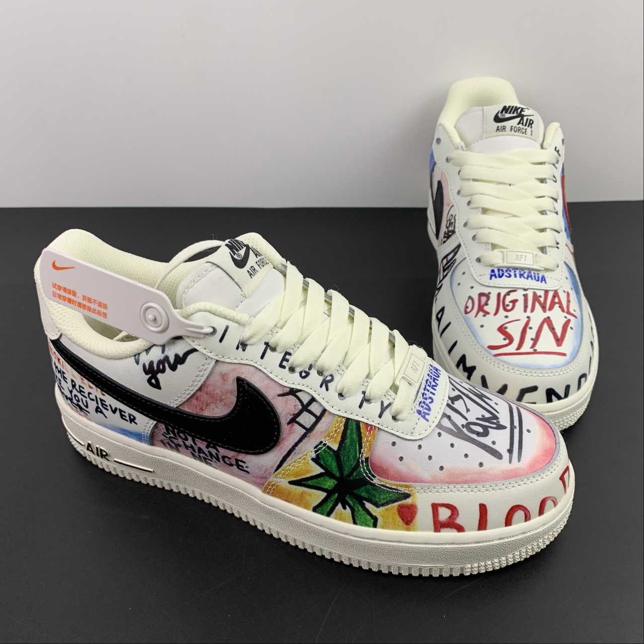 Vlone X Nike Air Force 1 07 Low White Black GT6969-198 (mercato asiatico)