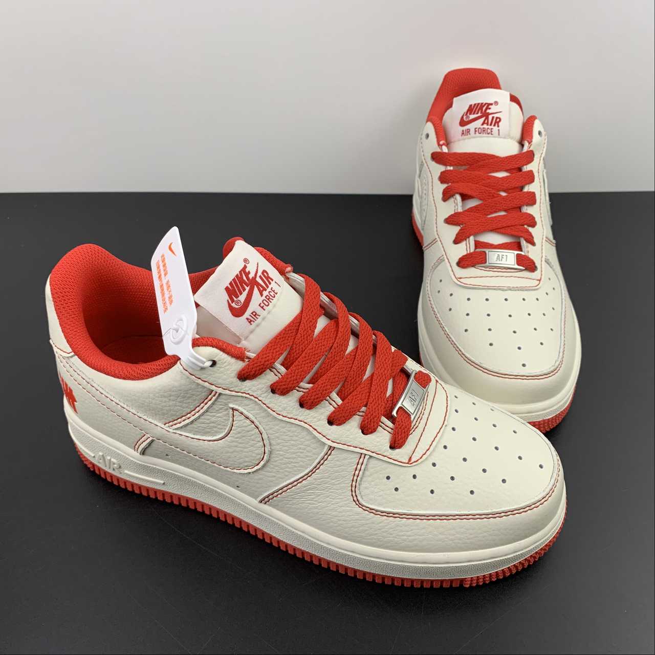 Undefeated x Air Force 1 Low Beige Red White UN1315 801