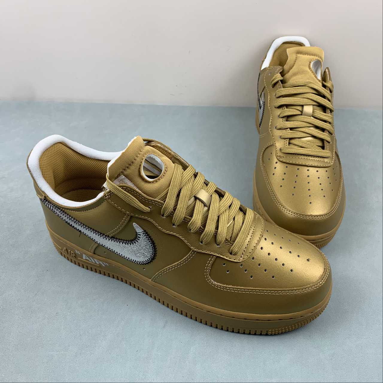 Off White x Nike Air Force 1 Low 'Gold' AO4297-800
