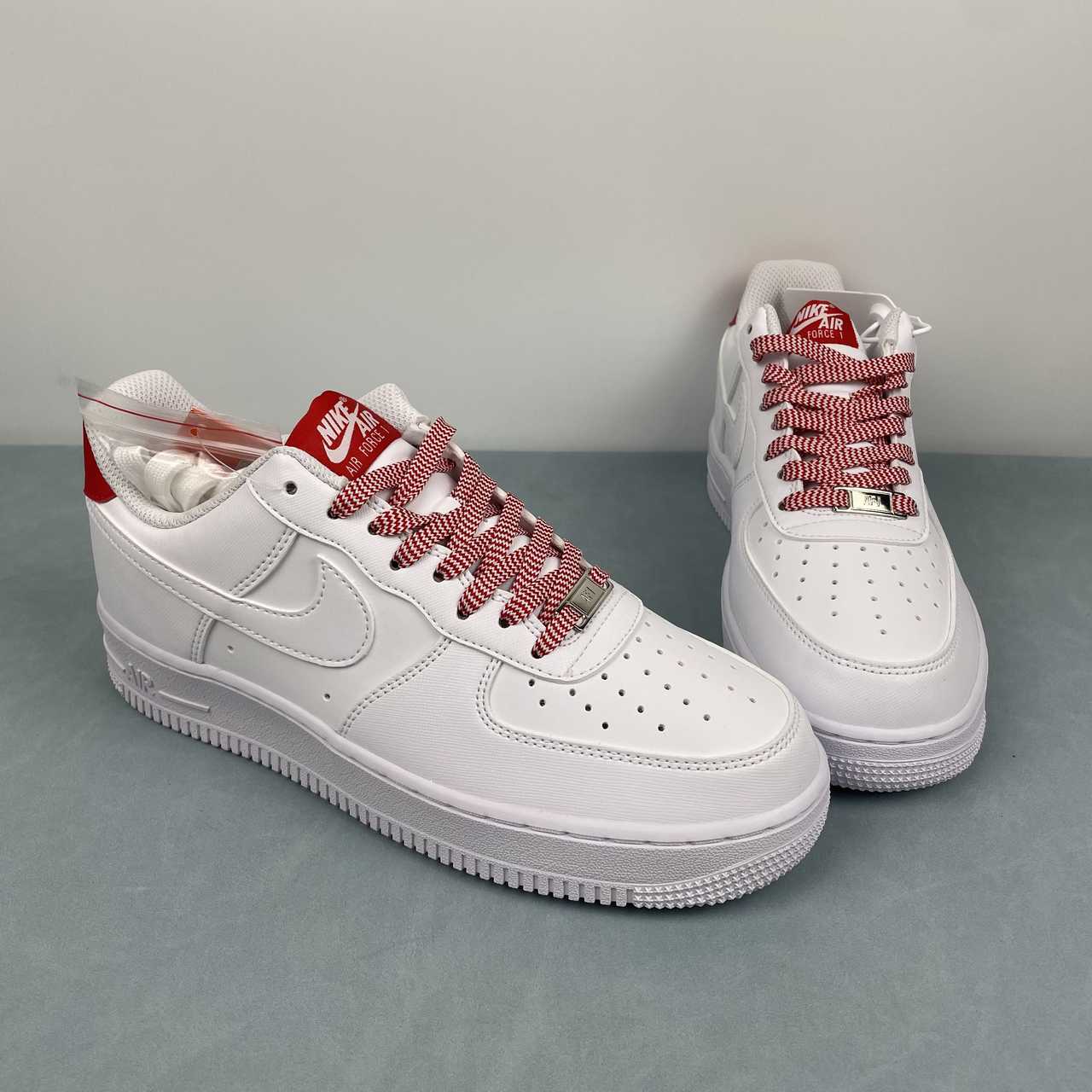Nike Air Force 1 Low 07  White Pink Foam Metallic Silver Light Crimson