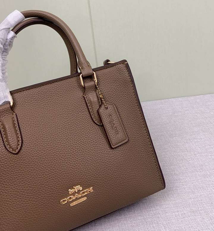 Borsa in pelle Coach handbag taupe