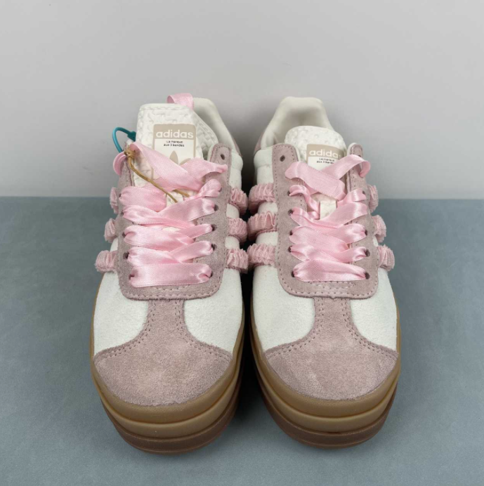 Adidas Originals Gazelle Bold bianco rosa ricamo