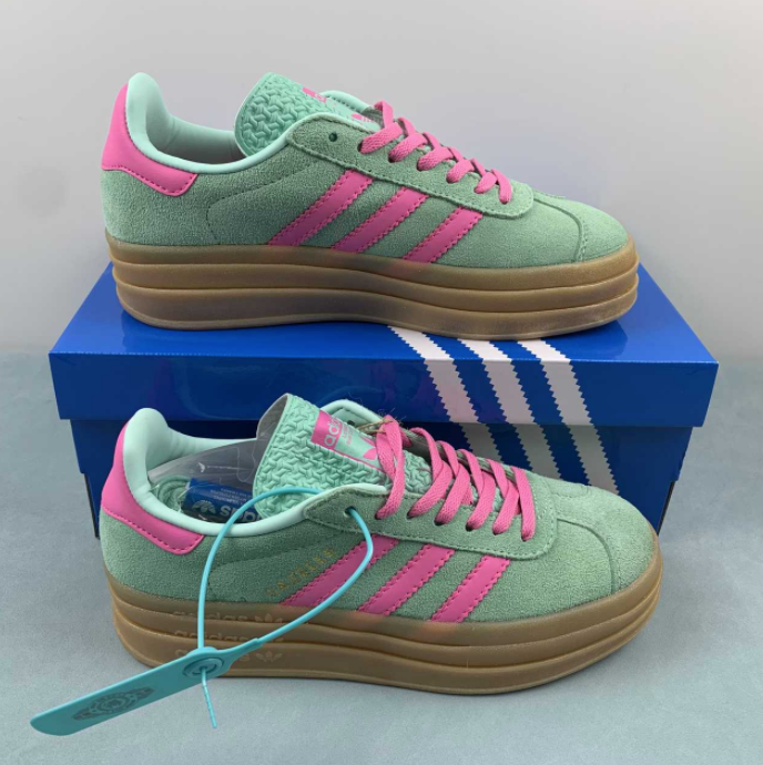 Adidas Originals Gazelle Bold verde chiaro/rosa