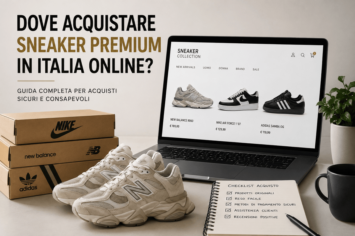 Dove acquistare sneaker premium in Italia online? Guida completa - VIBES MILANO