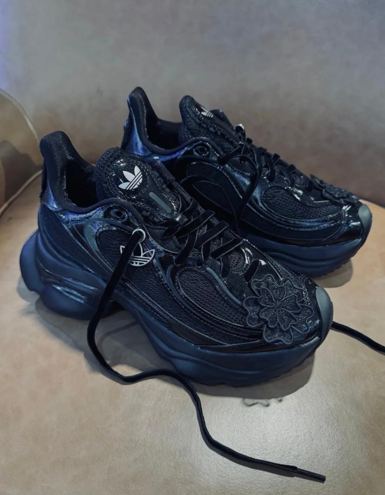 Adidas Originals Ozvenuz CNY Chunky Platform Black Metallic