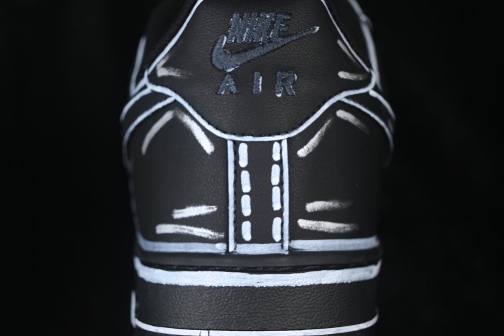 Nike Air Force 1 '07 Low Custom Cartoon Black