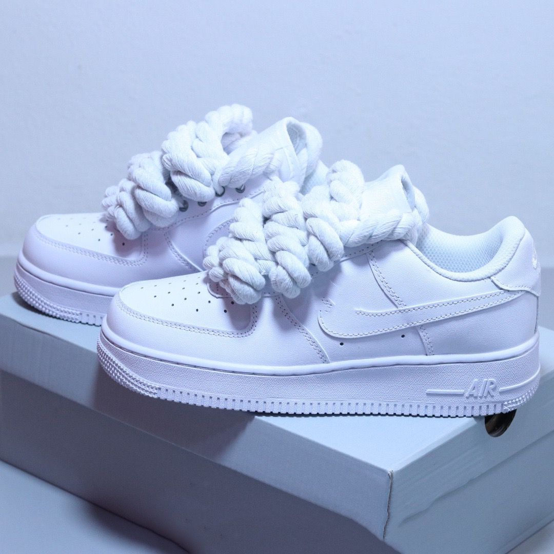 Nike Air Force 1 White Low Custom Rope corda white