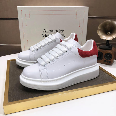 Alexander McQueen sneakers suola oversize bianco rosso