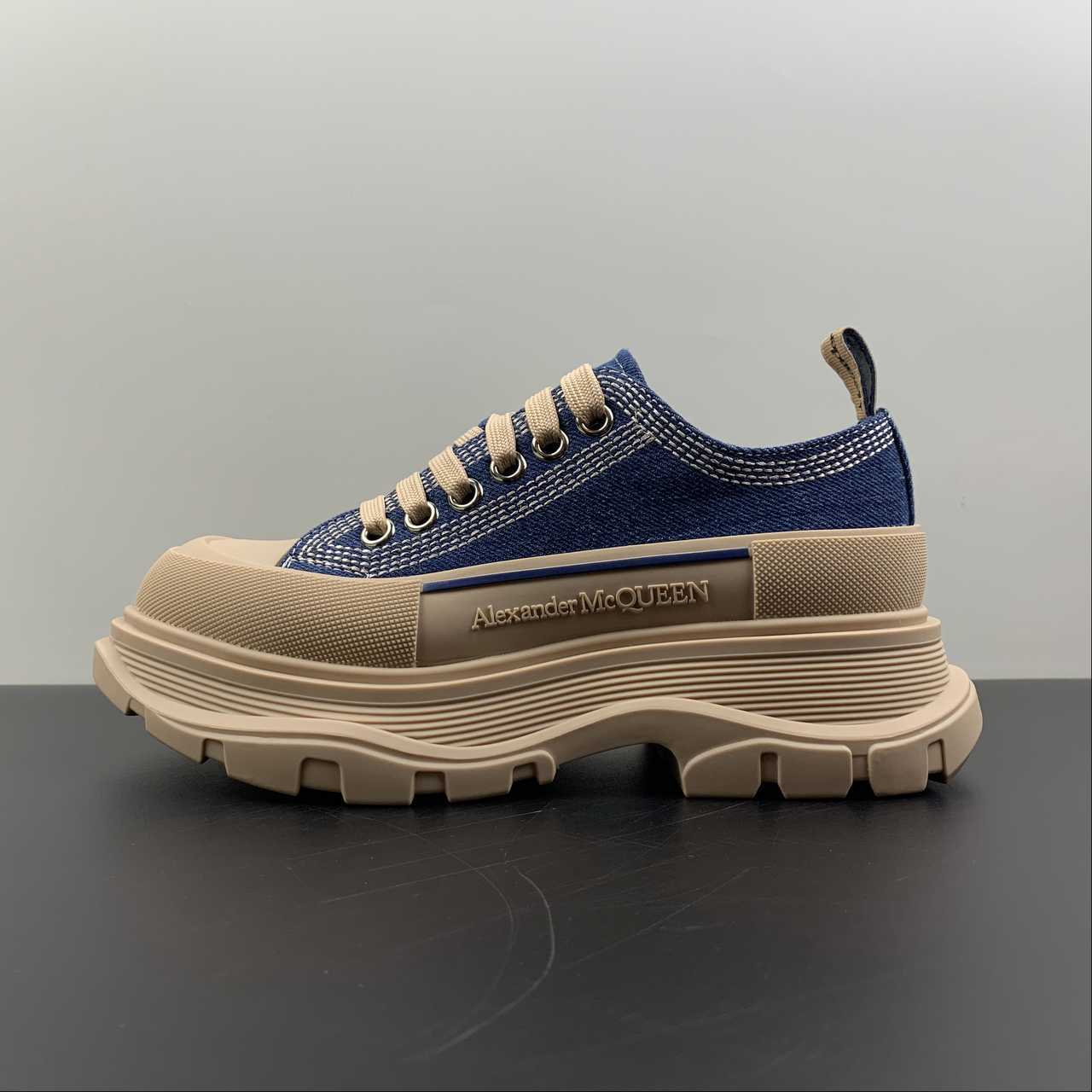 Alexander McQueen Tread Slick Cream Canvas sneakers