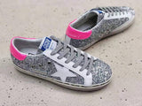 Golden Goose Superstar glitter grigio/rosa
