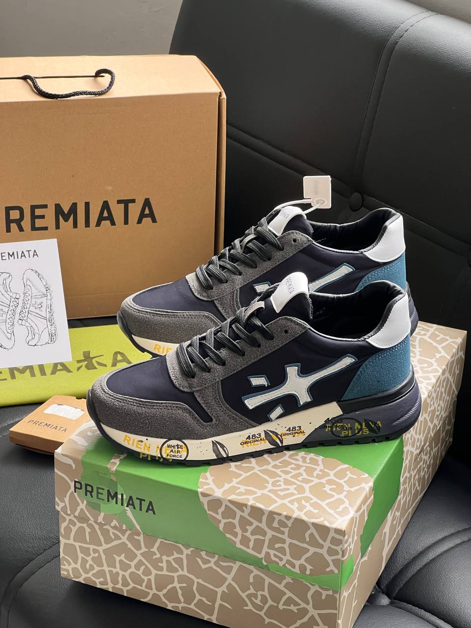 Premiata Mick sneakers blue grigio