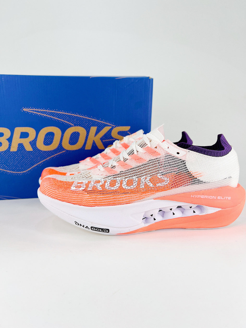 Brooks Hyperion Elite 5 Scarpe Running Gara con Piastra in Carbonio Rosa Clay Atomizer