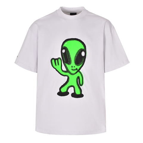 BALENCIAGA T-SHIRT HI THERE + DRIPLEY MEDIUM FIT BIANCO SPORCO