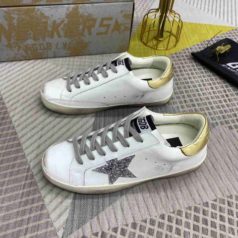 Golden Goose Hi STAR platform bianco e inserti dorati