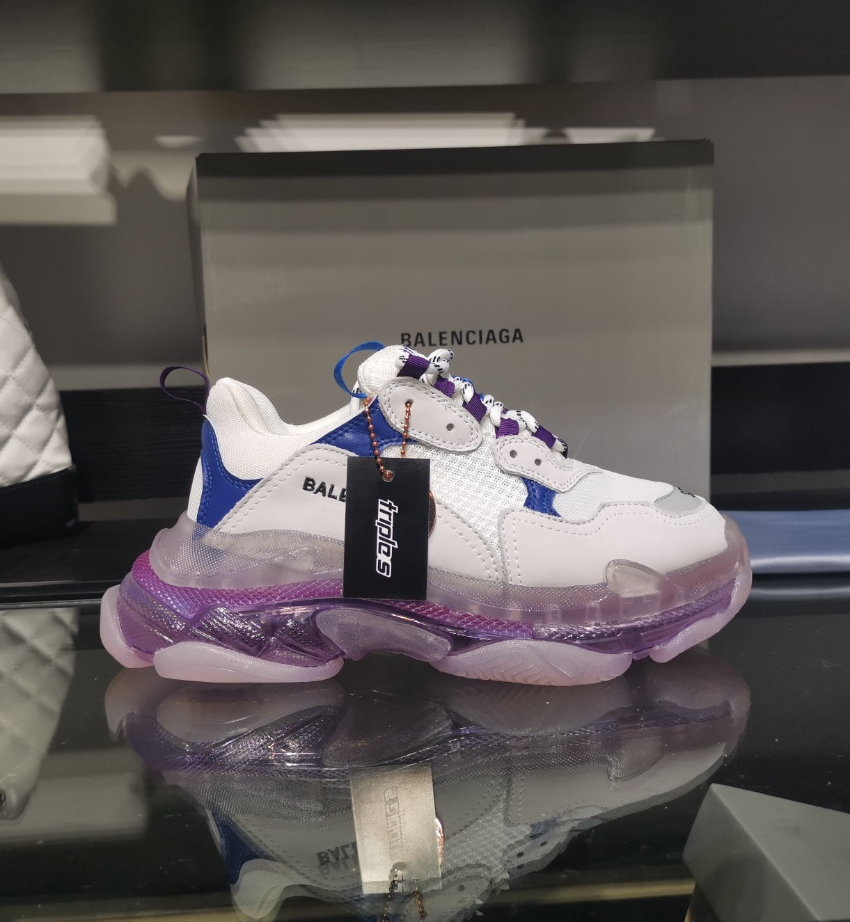 Balenciaga Triple S sneakers white transparent bottom