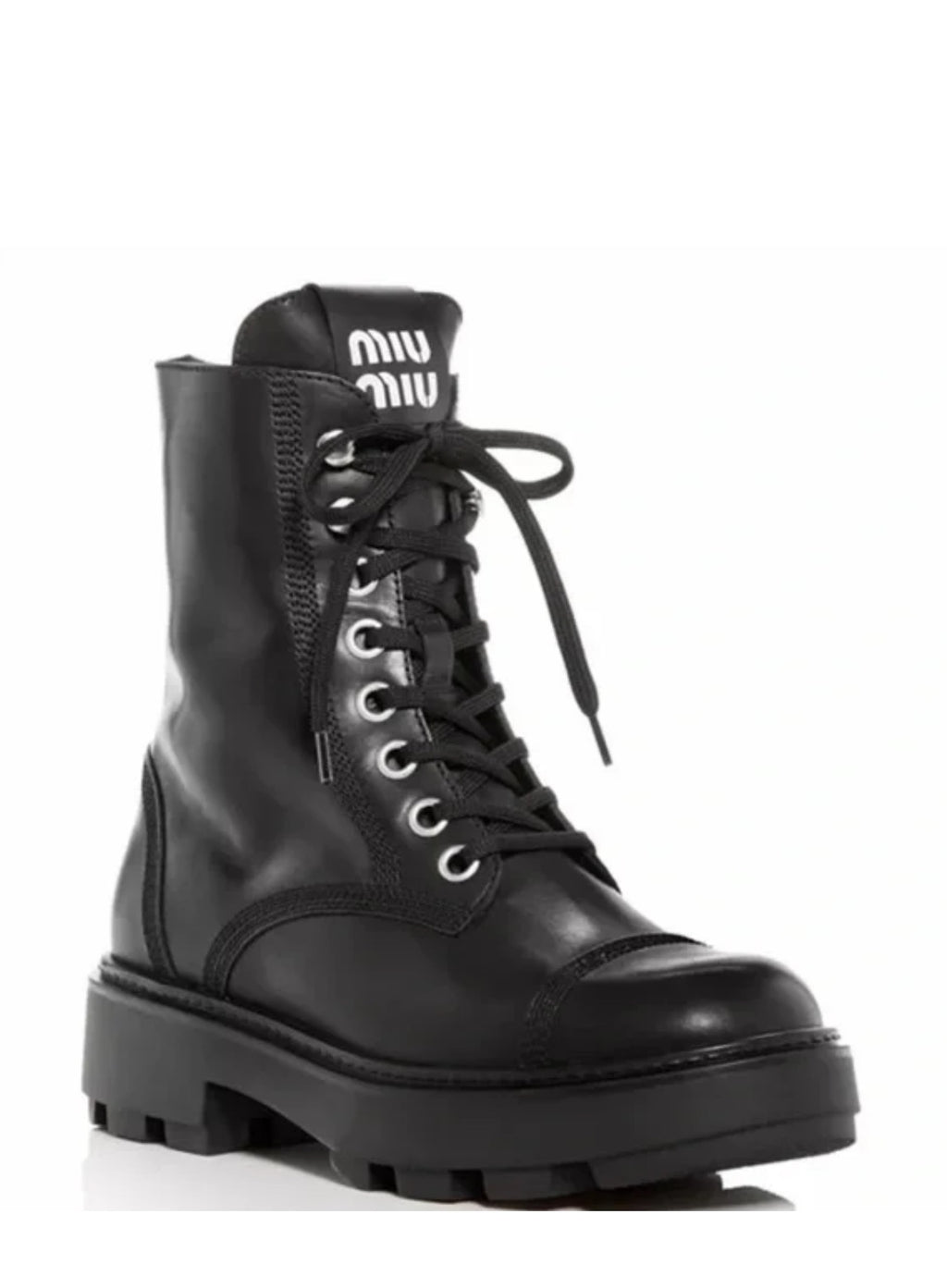 Miu Miu Combat Boots nero