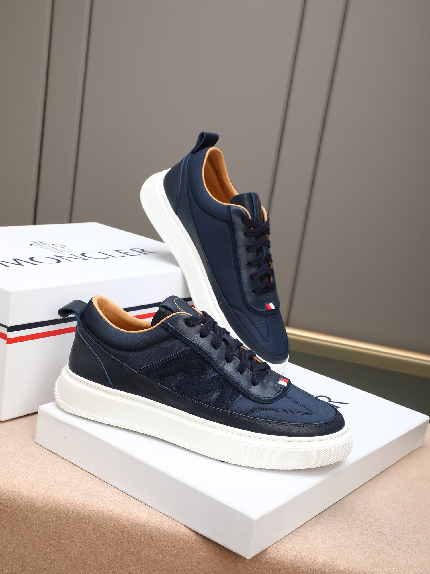 Moncler unisex white sneakers