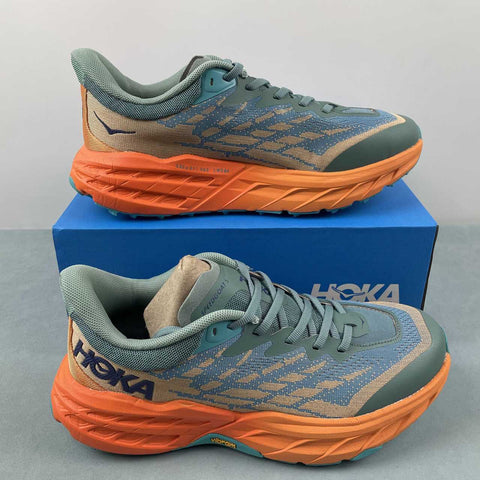Hoka One Speedgoat 5 verde arancione