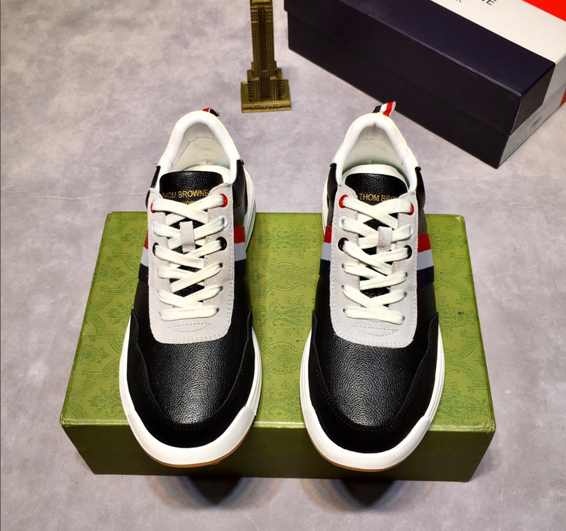 Thom Browne sneakers nere in vera pelle