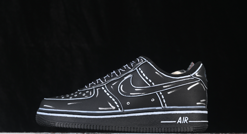 Nike Air Force 1 '07 Low Custom Cartoon Black