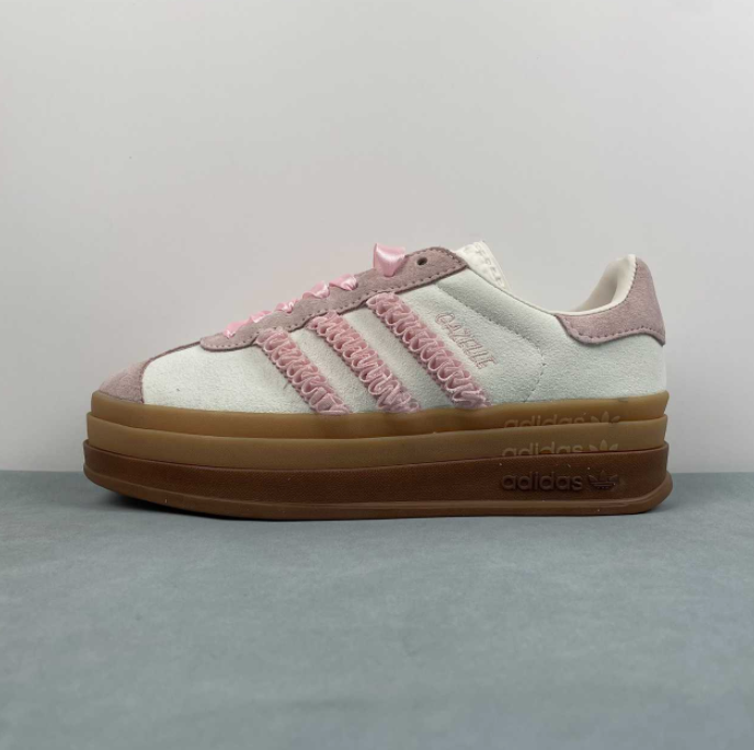Adidas Originals Gazelle Bold bianco rosa ricamo