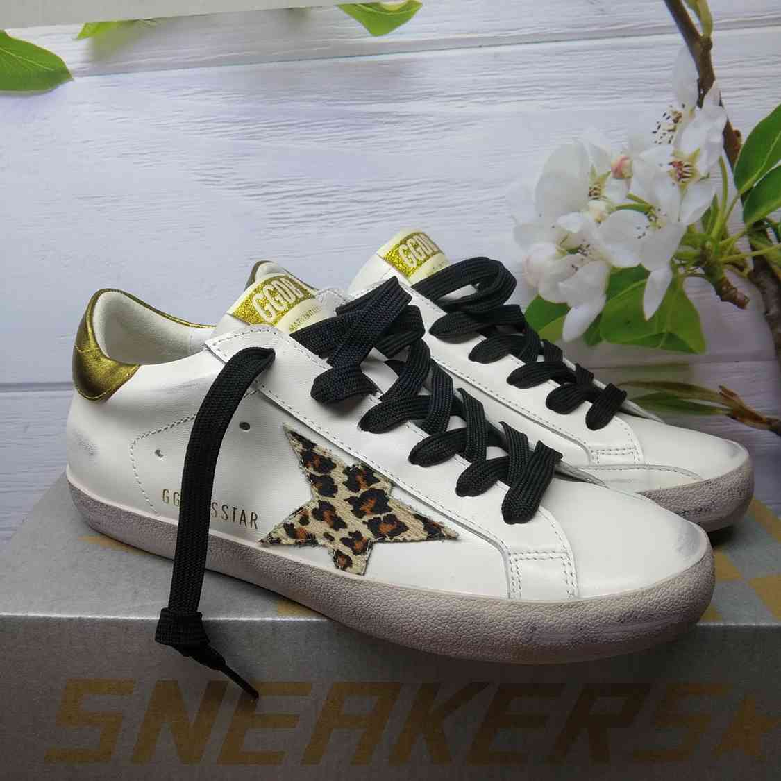 Golden Goose Superstar bianco e animalier