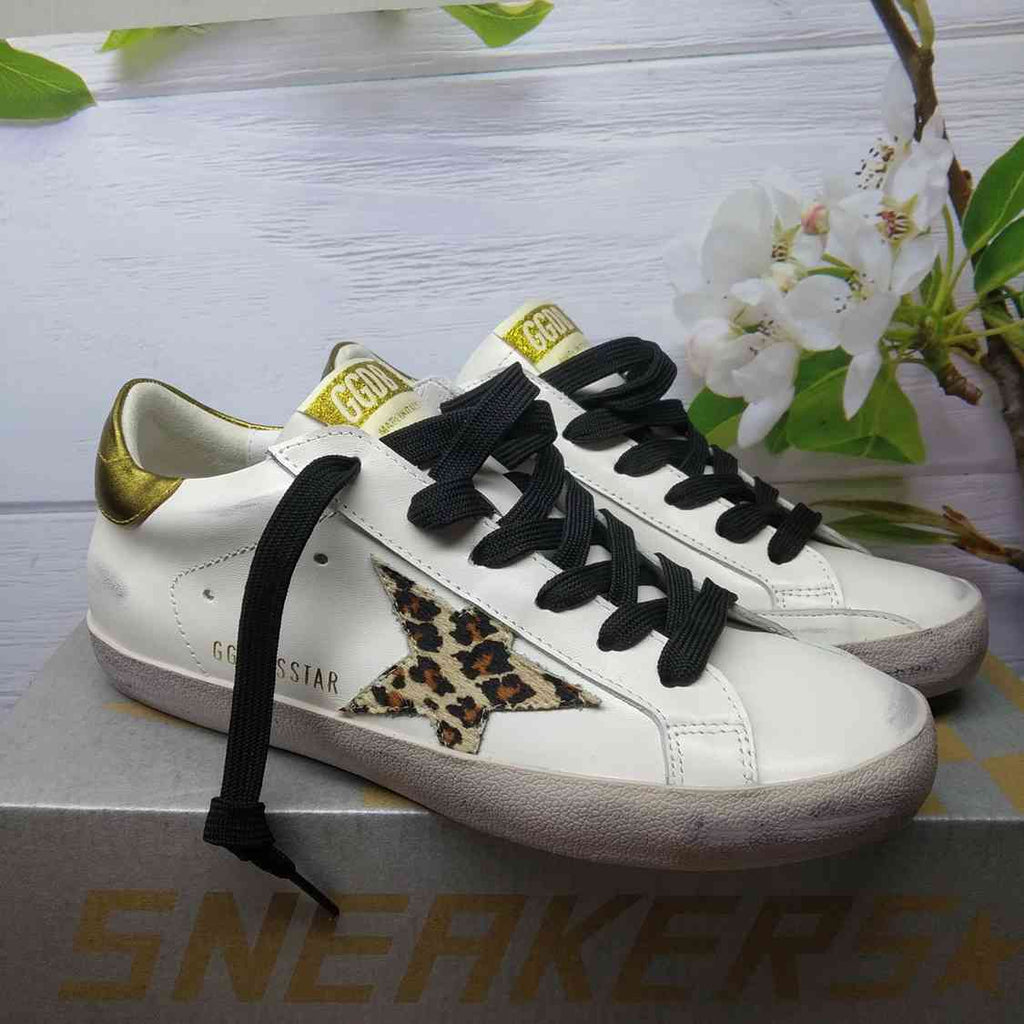 Golden Goose Superstar bianco e animalier