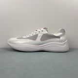 Prada sneakers America's Cup in vernice e tessuto bike bianco