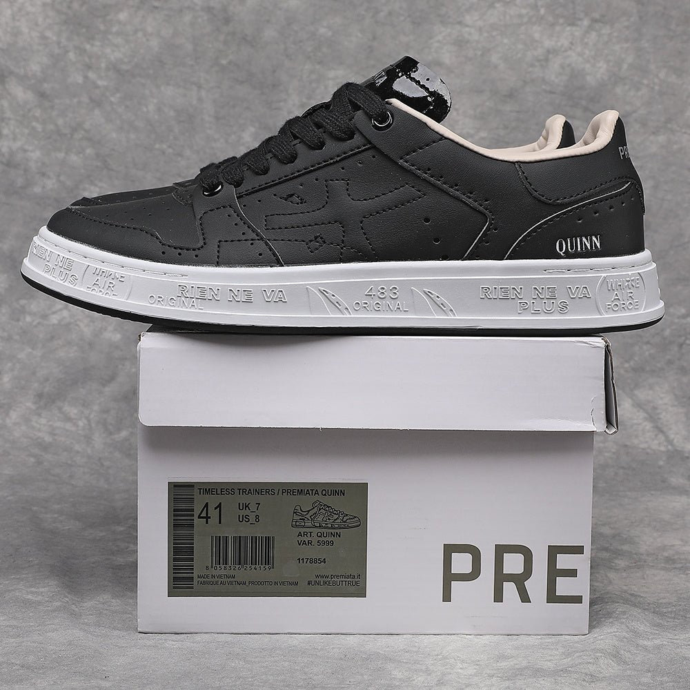 Premiata Quinn sneakers pelle nero bianco - VIBES MILANO