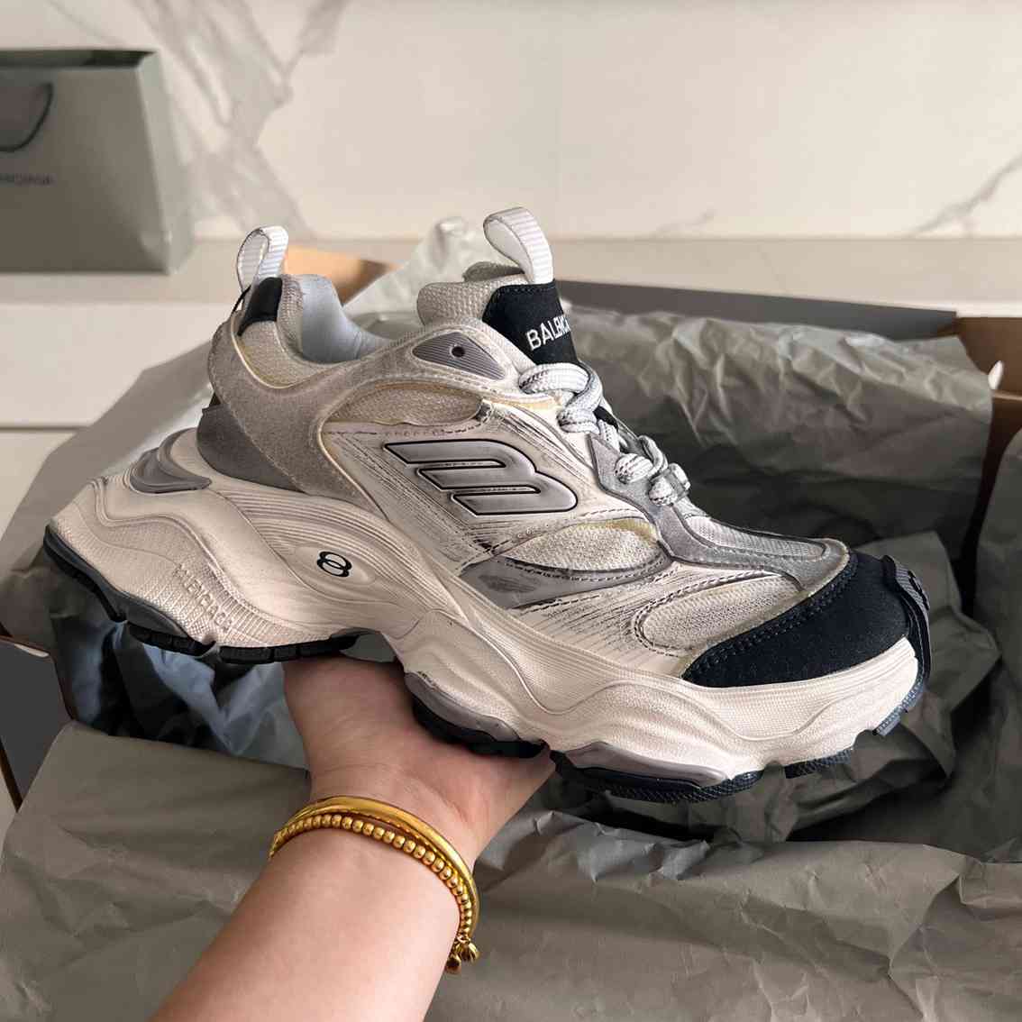 Balenciaga Sneakers Cargo bianco/nero