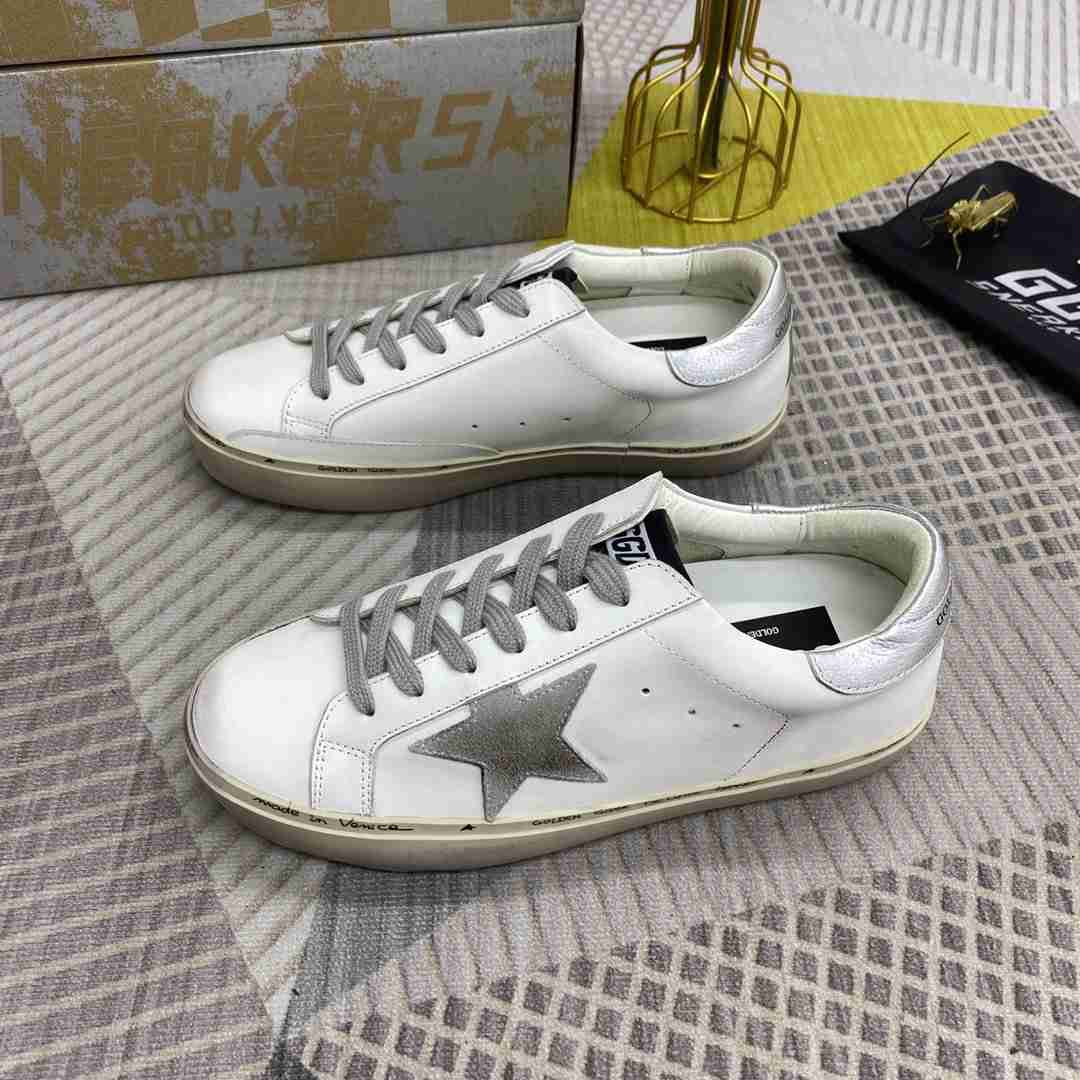 Golden Goose Hi STAR platform bianco e inserti grigi
