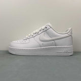 Nike Air Force 1 White Low '07 Next Nature Triple White Bulbous Swoosh