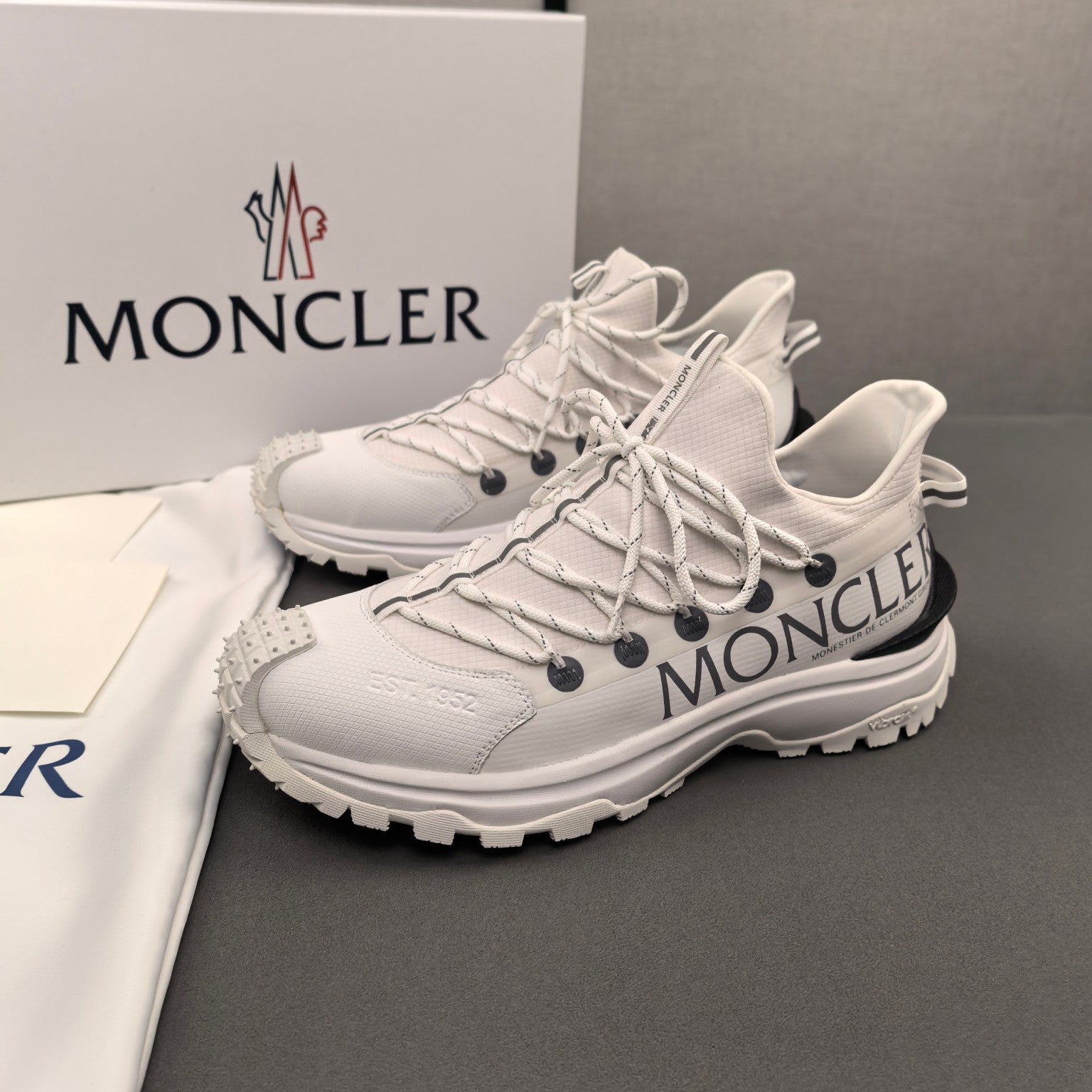 Moncler unisex white sneakers
