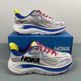 Hoka One Clifton 10 grigio blu giallo