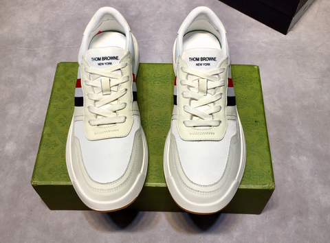 Thom Browne sneakers bianche in vera pelle