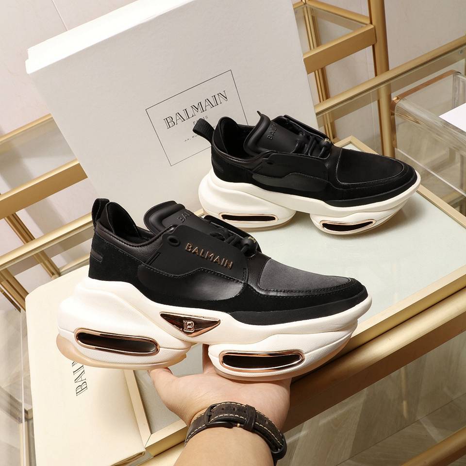 Balmain sneakers B Bold nero suola bianca