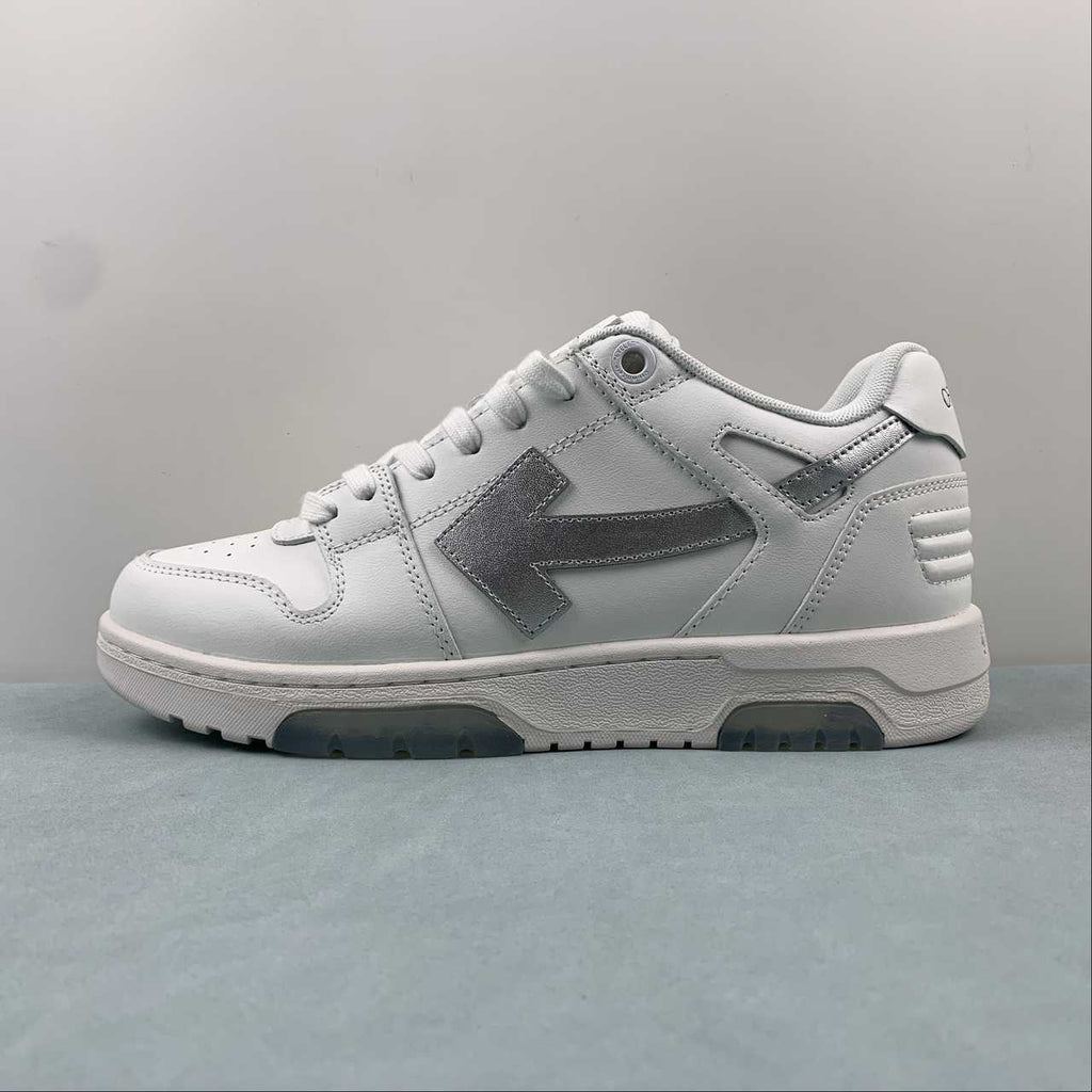 Off- White OOO Out Of Office sneakers Low Tops Bianco argento