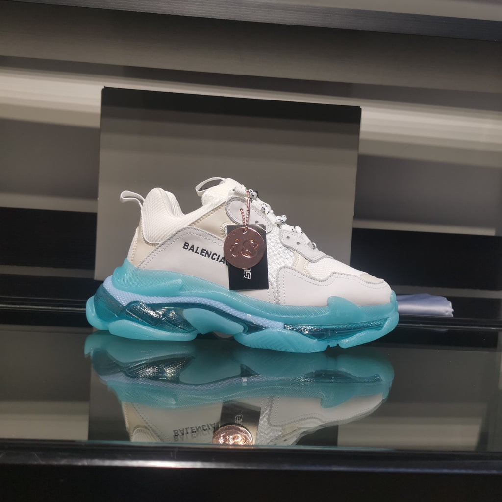 Balenciaga Sneakers Triple S Clear Sole bianco turchese