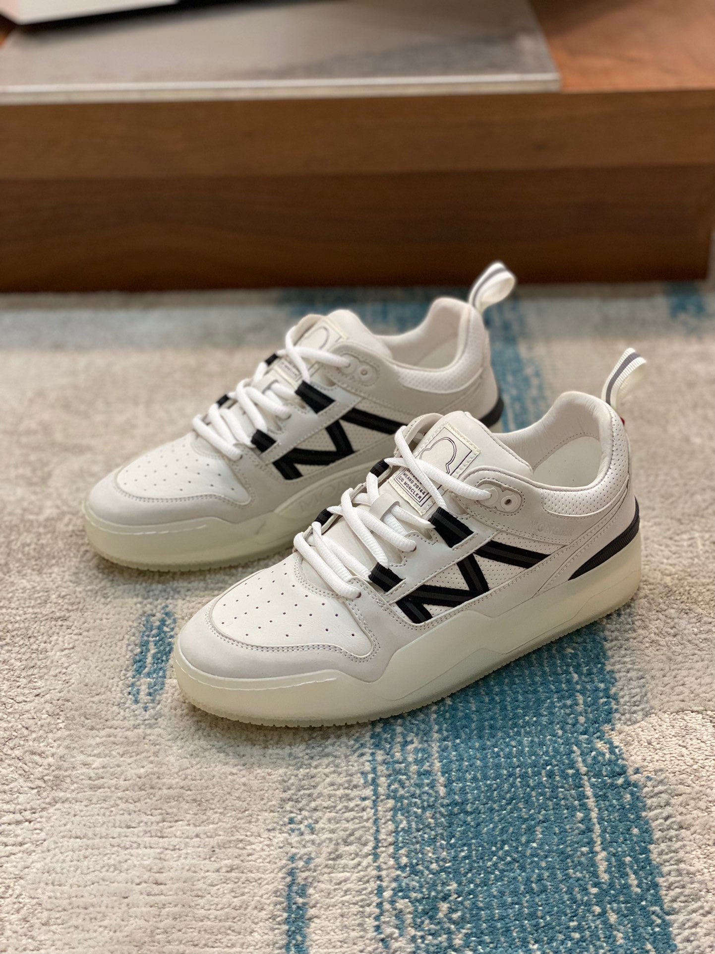 Moncler unisex white sneakers