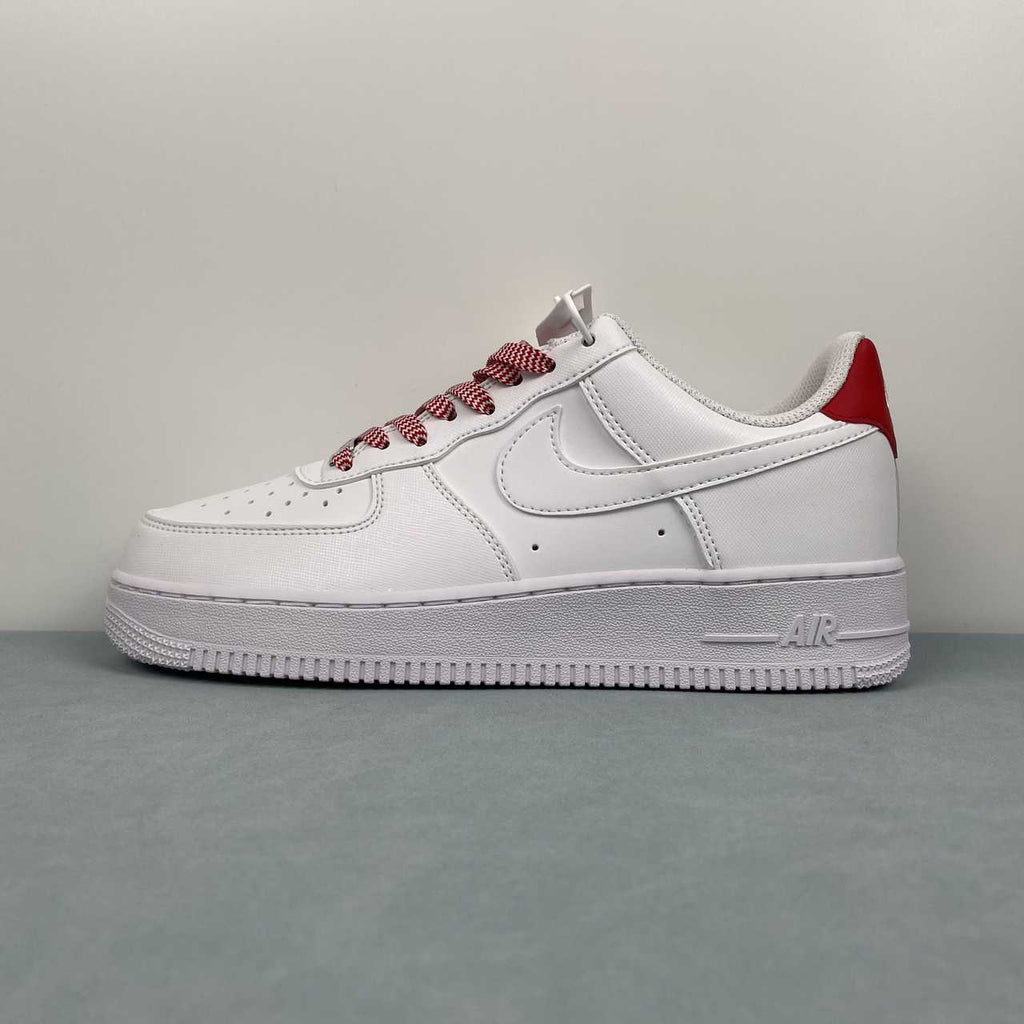 Nike Air Force 1 Low 07  White Pink Foam Metallic Silver Light Crimson