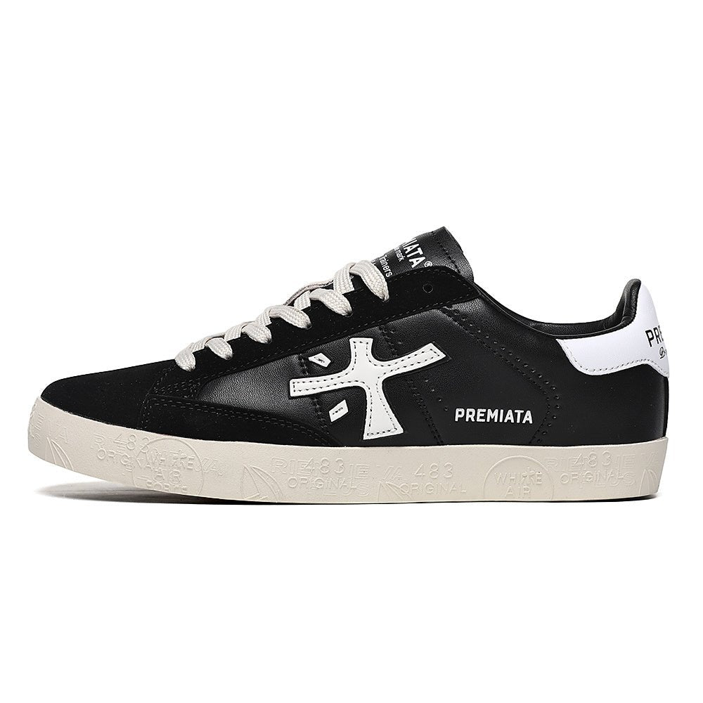 Premiata Steven sneakers pelle nero bianco - VIBES MILANO