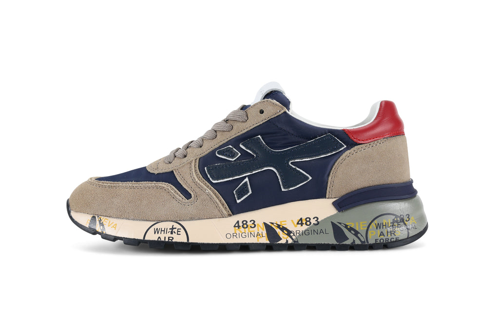 Premiata Mick sneakers suede beige blue