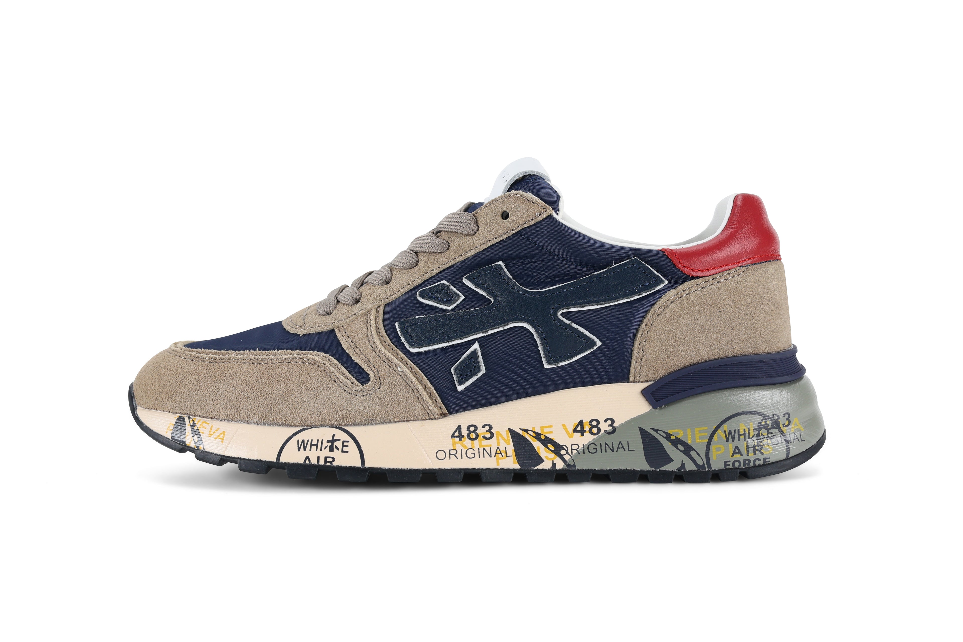 Premiata Mick sneakers suede beige blue