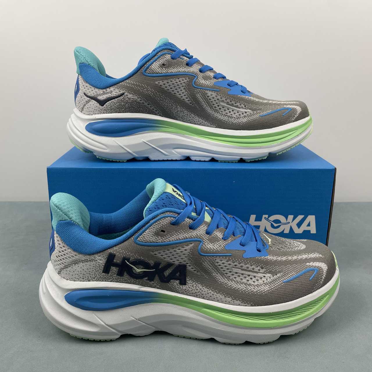 Hoka One Clifton 10 grigio verde