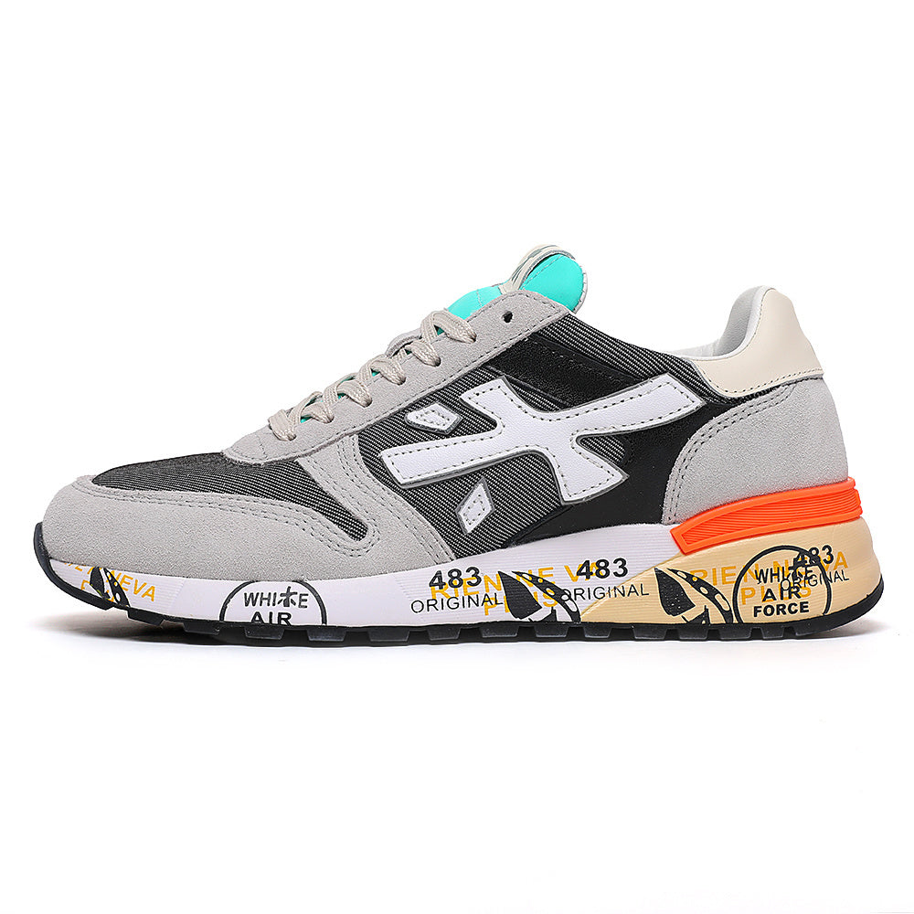 Premiata Mick sneakers suede grey orange